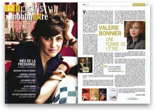 Page de Couverture et article magazine Paris Montmartre